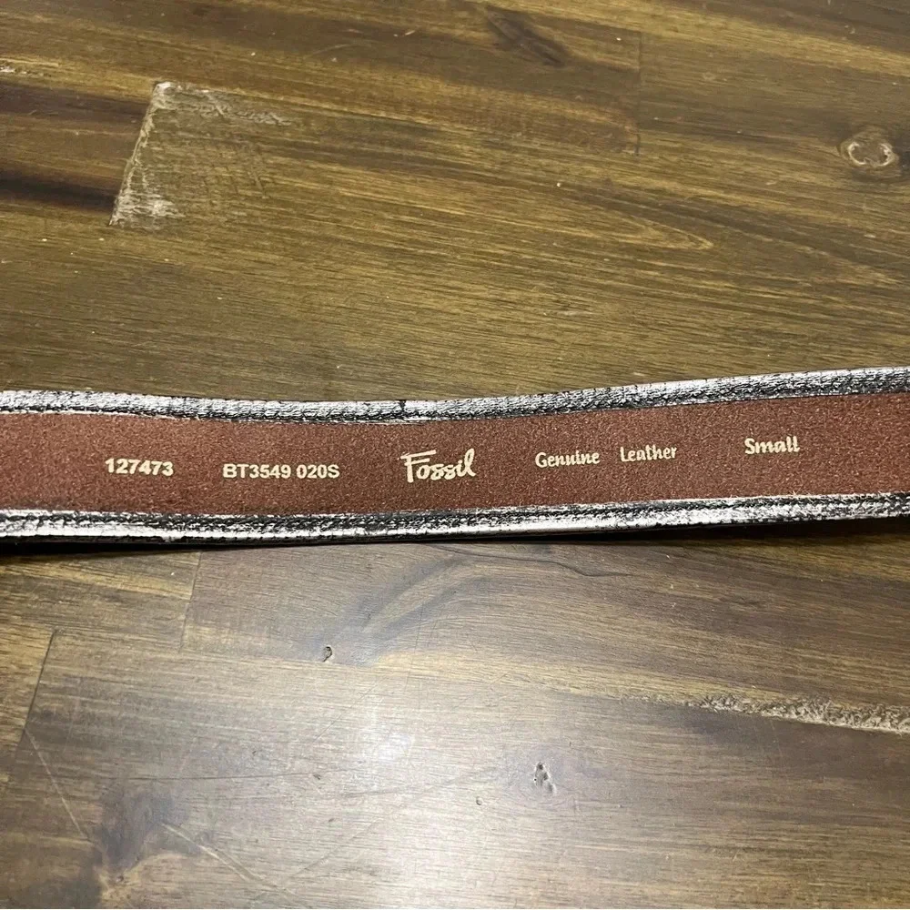 Fosil Shiny Snake Gray And Green Genuine Leather